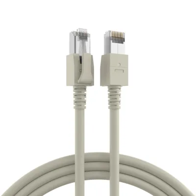 EFB Patchkabel DCK1001GR.3 | Cat.6A S/FTP RJ45 | 3m | 10Gbit Ethernet | halogenfrei | LED-Stecker | grau