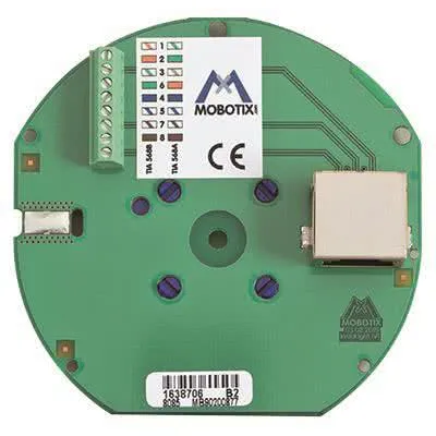 Mobotix Ethernet Anschlussplatine MX-OPT-IO2 | Connection Board Türstation Kamera | Netzwerk RJ45 | Schwarz/Weiß