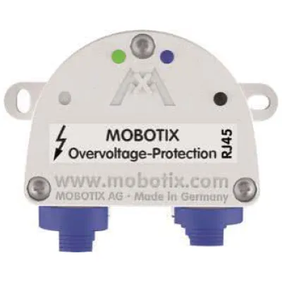 Mobotix Überspannungsschutz Protection-Box-RJ45 | PoE Schutz bis 4kV | IP65 wetterfest | LSA+ & RJ45 | Schwarz/Weiß