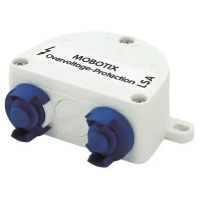Mobotix Netzwerkverbinder Protection-Box-LSA | Überspannungsschutz IP65 | PoE 4kV | LSA+ & RJ45 | wetterfest | schwarz
