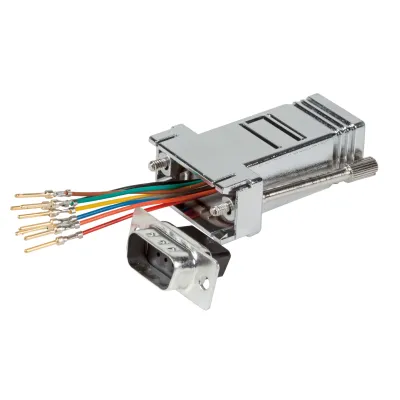 EFB Modular-Adapter DB09 Stecker/RJ45 ETM23066 | geschirmt | metallgehäuse | gerade | Sub-D9 | individuell belegbar