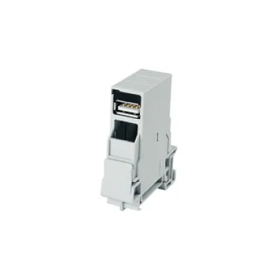 Telegärtner Modularer Steckverbinder STX | USB 3.0 Kupplung Typ A | Cat6A geschirmt | lichtgrau