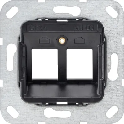 Gira Tragring Modular Jack 3 560300 | 2fach | Schraubbefestigung | Unterputz | IP20 | Kommunikationstechnik