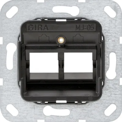 Gira Tragring Modular Jack 5 2-fach 560500 | Unterputz | Schraubbefestigung | Kunststoff | IP20