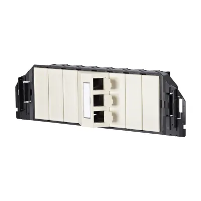 METZ CONNECT Modulaufnahme 1309360301-E | GB3 Bodentank Unterflur | 3 Port | RAL1013 perlweiß | IP20 | Staubschutz