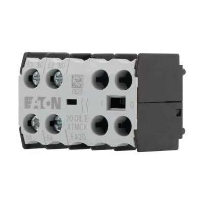 Eaton Hilfsschalterblock 20DILE 010208 | 2 Schließer | Aufbau | Schraubanschluss | 4A AC-15 230V | zwangsgeführt