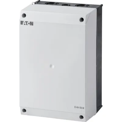 Eaton Kleingehäuse CI-K4-125-M / 206897 | IP65 Isolierstoffgehäuse mit Montageplatte | 160x240x125 mm | Schwarz/Hellgrau