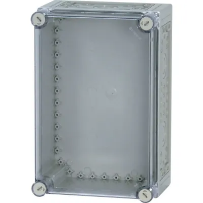 Eaton Leergehäuse CI43E-150 | IP65 Kunststoff Wandgehäuse | 375x250x175mm | transparent grau | metrische Vorprägungen