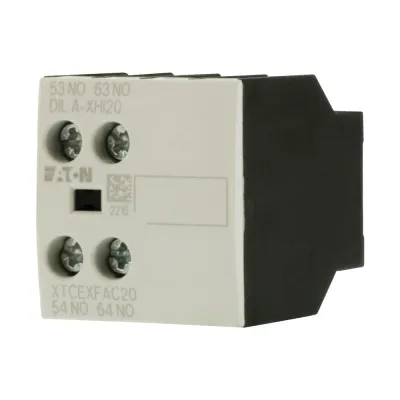 Eaton DILA-XHI20 | Hilfsschalterblock 2-polig | 2 Schließer | Frontbefestigung | Schraubanschluss | AC-15 4A 230V | IP20