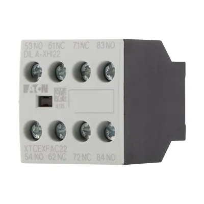 Eaton Hilfsschalterblock DILA-XHI22 | 4-polig | 2S/2Ö | 4A AC | Schraubanschluss | Frontbefestigung | IP20