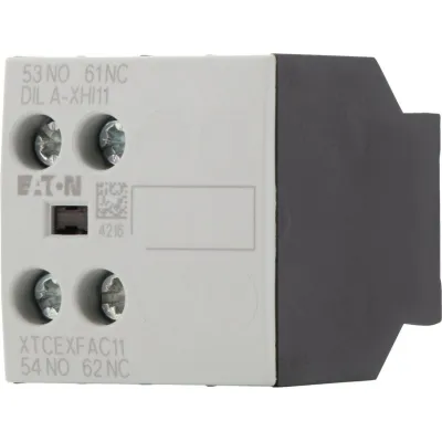 Eaton Hilfsschalterblock DILA-XHI11 | 2-polig | 1 Schließer | 1 Öffner | Schraubanschluss | Frontbefestigung | 4A | IP20