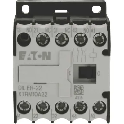 Eaton Hilfsschütz DILER-22-G 24V DC | 2 Schließer 2 Öffner | 3A 400V | Mini-Schütz | Schraubanschluss | DIN-Schiene