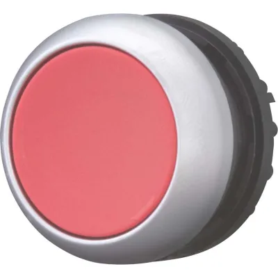 Eaton Drucktaster M22-DR-R | flach rastend | rot | Metall Frontring | 22,3 mm | IP67 IP69K | unbeschriftet