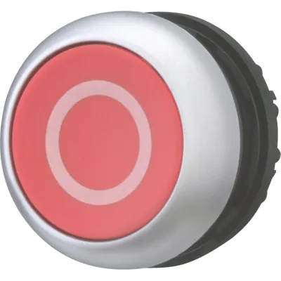 Eaton Drucktaster M22-DR-R-X0 | flach | rastend | rot | Metall Frontring | 22mm | IP67 | 216628