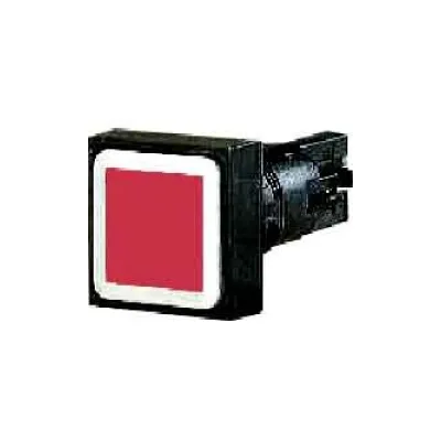 Eaton Drucktaster Q18D-RT 086713 | rot | quadratisch 18x18mm | flach | IP65 | Kunststoff schwarz | tastend | Ø16,2mm