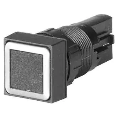 Eaton Drucktaster Q25D-SW 087230 | Frontabmessung 25x25 mm | IP65 | tastend | flach | quadratisch | schwarz