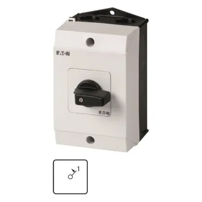 Eaton Ein-Taster T0-2-15323/I1 207087 | Steuerschalter 3 Kontakte | 20A | IP65 | Aufbau | Schaltwinkel 45° | schwarz