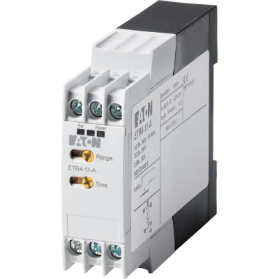 Eaton Zeitrelais ETR4-11-A 031882 | 1 Wechsler | ansprechverzögert | 24-240V AC/DC | 0,05s-100h | Hutschiene | Industrie