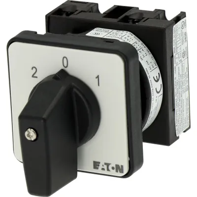Eaton Lastumschalter T0-1-15421/E | 1-polig | 20A | 690V | 3 Stellungen | IP65 | Frontbefestigung | schwarzer Knebel