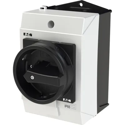 Eaton Hauptschalter T0-2-8900/I1/SVB-SW 207152 | 20A 4-polig | IP65 Aufbaugehäuse | abschließbar Drehgriff | schwarz