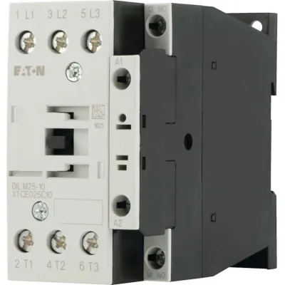 Eaton Leistungsschütz DILM25-10 | 277134 | 11kW 400V AC3 | 3-polig | 1 Schließer | 25A | Schraubanschluss | Weiß