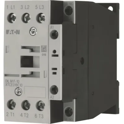 Eaton Leistungsschütz DILM17-10 277012 | 7,5kW 400V AC3 | 3-polig + 1 Schließer | 18A | 230V 50/60Hz | Weiß