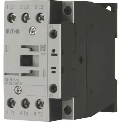 Eaton Leistungsschütz DILM17-10 277012 | 7,5kW 400V AC3 | 3-polig + 1 Schließer | 18A | 230V 50/60Hz | Weiß