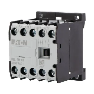 EATON Leistungsschütz DILEM-01-G 12VDC | 3-polig | 4kW AC-3 400V | 9A | 1 Öffner Hilfskontakt | Schraubanschluss | IP20