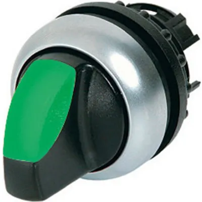 Eaton Leuchtwahltaste M22-WLK-G | 2 Stellungen | tastend | beleuchtet | grün | Metallring | IP66 | Ø22,3mm