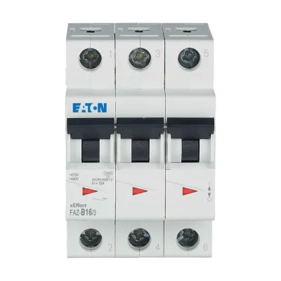 Eaton Leitungsschutzschalter FAZ-B16/3 278847 | 3-polig | B-Charakteristik | 16A | 400V | 15kA | IP20