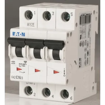 Eaton Leitungsschutzschalter FAZ-C16/3 278873 | 3-polig | C-Charakteristik | 16A | 400V | 15kA | Industrie & Gebäude