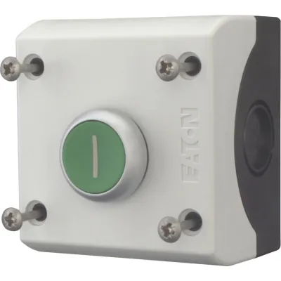 Eaton Drucktaster M22-D-G-X1/KC11/I 216522 | 1 Schließer 1 Öffner | flach | Ø22mm | grün | IP67