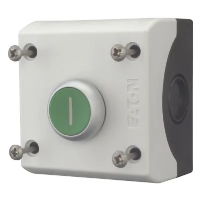 Eaton Drucktaster M22-D-G-X1/KC11/I 216522 | 1 Schließer 1 Öffner | flach | Ø22mm | grün | IP67