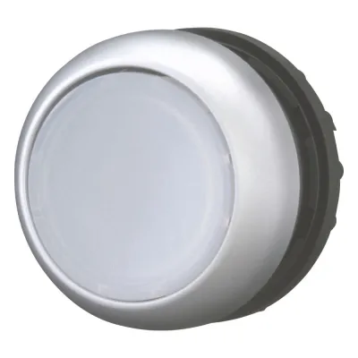 Eaton Leuchtdrucktaste M22-DL-W 216922 | Drucktaster beleuchtbar | flach rund 22mm | IP67 IP69K | weiß Chrom