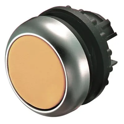 Eaton Leuchtdrucktaster M22-DL-Y | gelb | rund | 22mm | flach | tastend | beleuchtbar | IP67/IP69K | Chrom Frontring