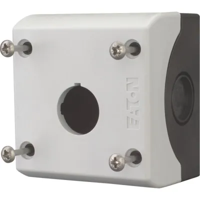 Eaton Aufbaugehäuse M22-I1 | 216535 | 1-fach | Ø22,5mm | Kunststoff | IP67/IP69K | grau | für NOT-AUS Taster