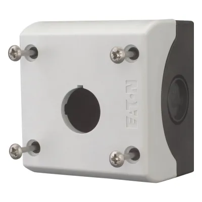 Eaton Aufbaugehäuse M22-I1 | 216535 | 1-fach | Ø22,5mm | Kunststoff | IP67/IP69K | grau | für NOT-AUS Taster