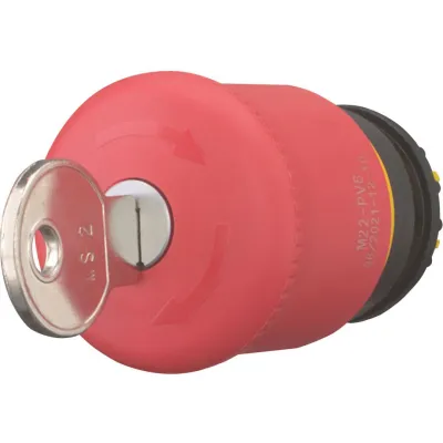 Eaton Not-Aus-Schlüsseltaster M22-PVS / 216879 | Pilzform 38mm | Schlüsselentriegelung | IP66 IP67 IP69K | rot
