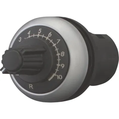 Eaton Potentiometer M22-R4K7 / 229490 | 4,7 kOhm | 0,5 W | 22,5 mm Einbau | IP66 | Frontring Titan