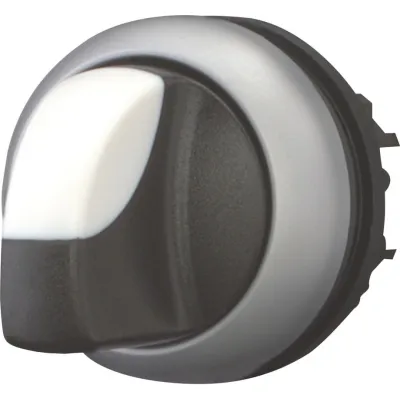 Eaton Wahltaste M22-WRK 216867 | Knebelschalter 2 Stellungen rastend | IP65/IP66 | Ø22,3 mm | Frontring Chrom | schwarz