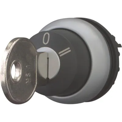 Eaton Schlüsseltaster M22-WRS3 216900 | 3 Stellungen rastend | IP66 | Einzelschliessung | Ø22,5mm | Kunststoff | Schwarz