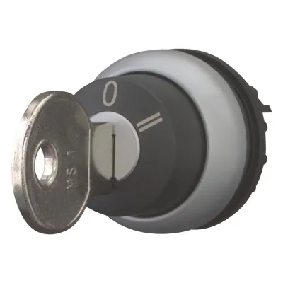 Eaton Schlüsseltaster M22-WRS3 216900 | 3 Stellungen rastend | IP66 | Einzelschliessung | Ø22,5mm | Kunststoff | Schwarz