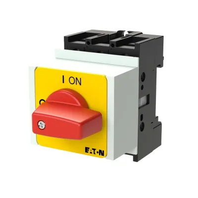 Eaton Lasttrennschalter P1-25/IVS-RT 013140 | Not-Aus-Schalter 3-polig 25A 690V IP30 roter Knebel