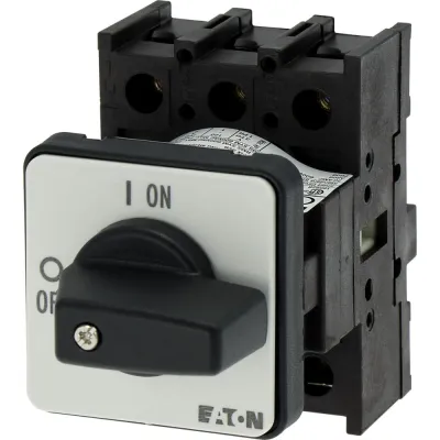 Eaton Ein-Aus-Schalter P1-25/E | Lasttrennschalter 3-polig 25A | Einbau | IP65 | Schraubanschluss | Knebel schwarz