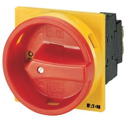 Eaton Hauptschalter P1-25/EA/SVB/N 25A 4-polig | NOT-AUS | verriegelbar | Einbau | IP65 | Schraubanschluss | rot