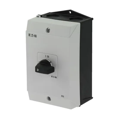 EATON Lasttrennschalter P1-32/I2 | Ein-Aus-Schalter 3-polig 32A | IP65 Aufbaugehäuse | 13kW AC-3 | schwarzer Knebel