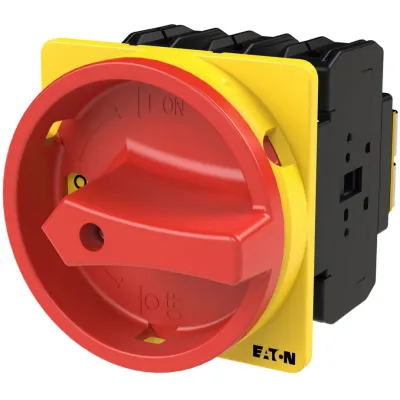 Eaton Hauptschalter P3-100/EA/SVB | 3-polig | 100A | Einbau | Not-Aus-Funktion | abschließbar | IP65 | rot