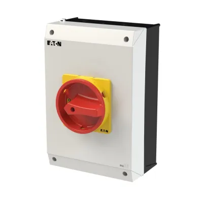 Eaton Hauptschalter P3-63/I4/SVB/HI11 207348 | 63A 3-polig | Not-Aus | abschließbar | IP65 | Aufbau | Kunststoff