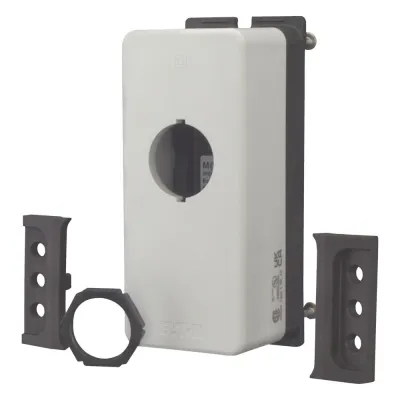 Eaton Aufbaugehäuse M22-FI1 | 1-fach | Ø22,5mm | Kunststoff | IP67/IP69K | flach | anthrazit/grau | Edelstahlschrauben