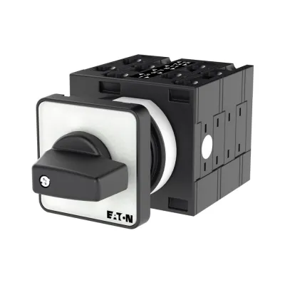 Eaton Stern-Dreieck-Schalter T3-4-8410/E | 32A | 18,5kW | 3-polig | IP65 | Einbau | Knebel | Frontbefestigung | schwarz